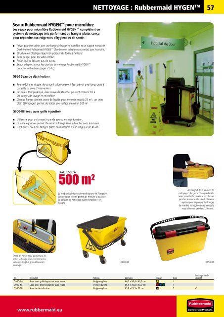 cATAlOGUE PRODUITS Un sa - Rubbermaid Commercial Products