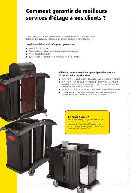 cATAlOGUE PRODUITS Un sa - Rubbermaid Commercial Products