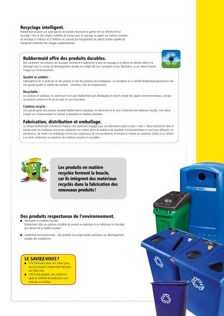 cATAlOGUE PRODUITS Un sa - Rubbermaid Commercial Products