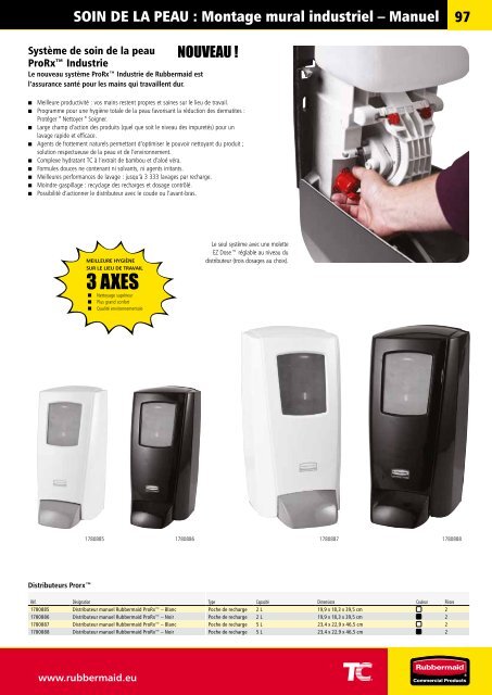 cATAlOGUE PRODUITS Un sa - Rubbermaid Commercial Products