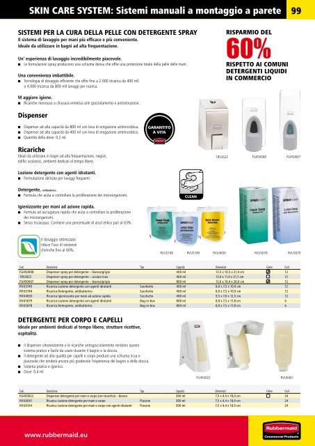 Skin Care System – cura della pelle - Rubbermaid Commercial ...