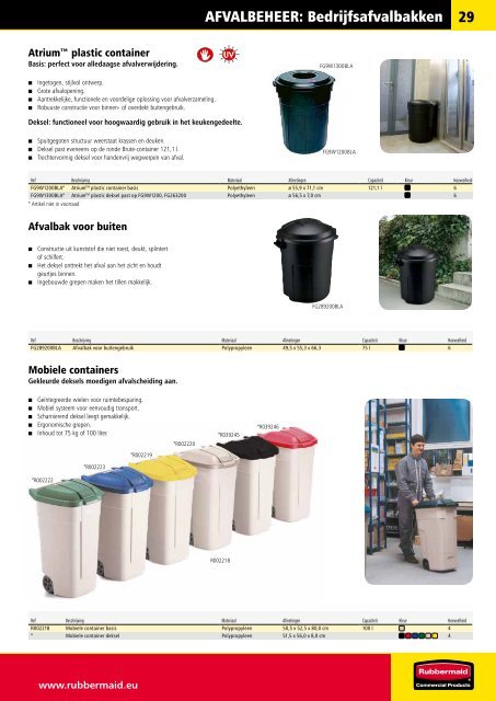 Afvalbeheer - Rubbermaid Commercial Products