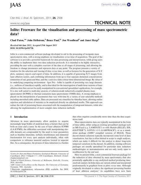Paton et al 2011 JAAS Iolite.pdf - STARPLAN