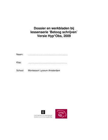 Versie Hyp*Obs, 2009