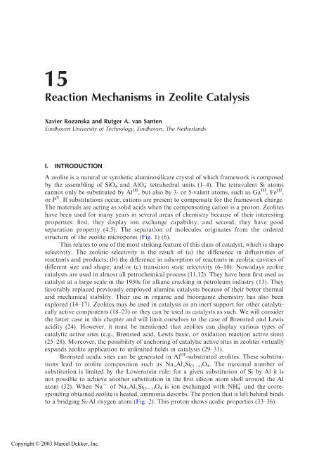 Handbook of Zeolite Science and Technology - Aussie Zeolite
