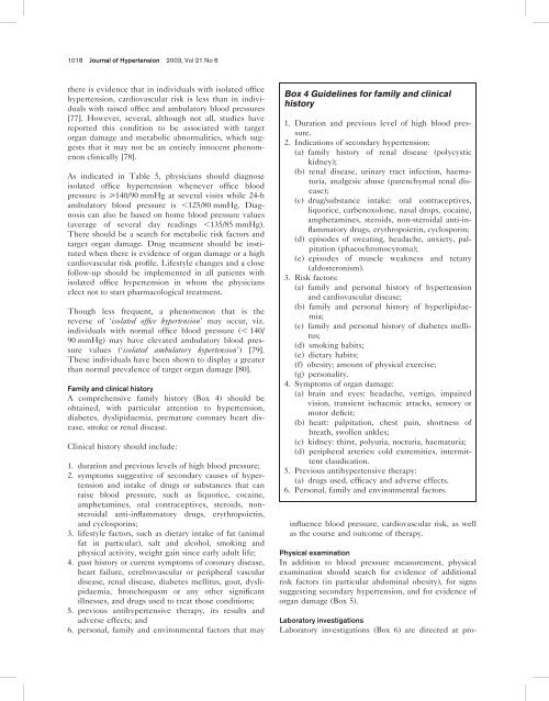 ESH, ESC Guidelines for Arterial Hypertension Management 2003