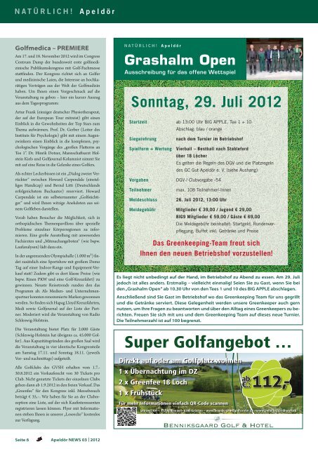 Apeldör NEWS 03 | 2012 - Golf Club Gut Apeldoer