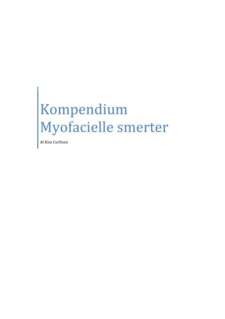 Kompensium Myofacielle Smerter