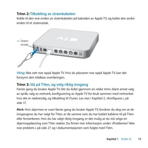 Apple TV Klargjøringsoversikt - Support - Apple