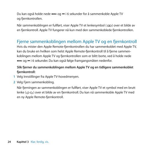 Apple TV Klargjøringsoversikt - Support - Apple