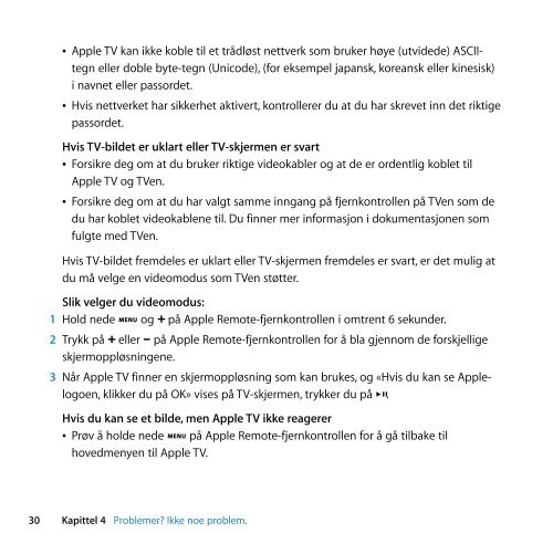 Apple TV Klargjøringsoversikt - Support - Apple