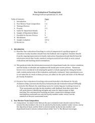 Peer Evaluation of Teaching Guide - UT Knoxville Faculty Senate