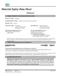 Material Safety Data Sheet Methanol