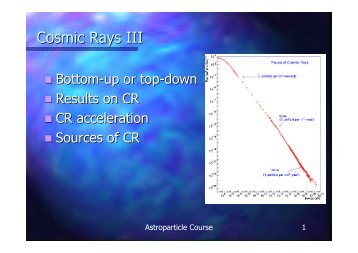 Cosmic Rays III