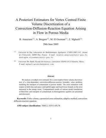 A Posteriori Estimators for Vertex Centred Finite Volume ...