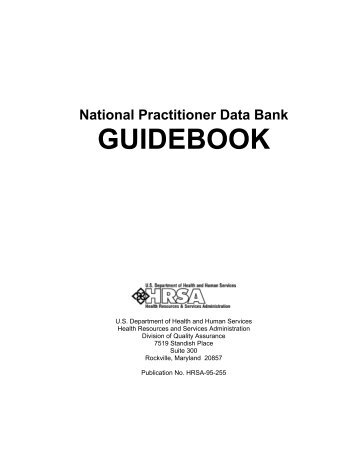 National practitioner data bank guidebook - Investigative Reporters ...