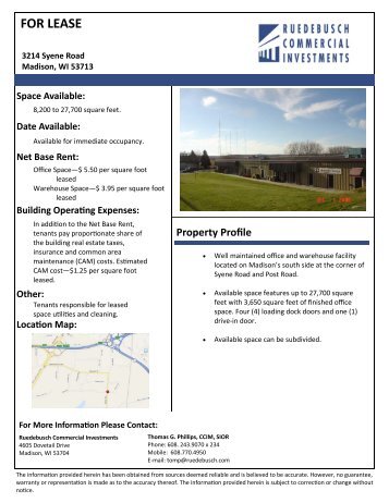 3214 Syene Rd Factsheet Template (2013-1-22) - PropertyDrive