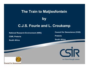 The Train to Matjiesfontein - Space Geodesy Programme