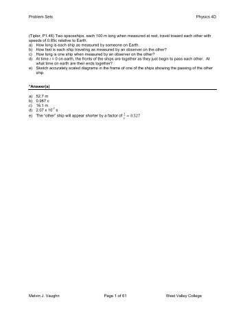 Answers to Selected Problems - West Valley College