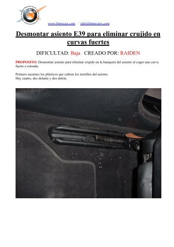 Desmontar asiento bmw e36 #4