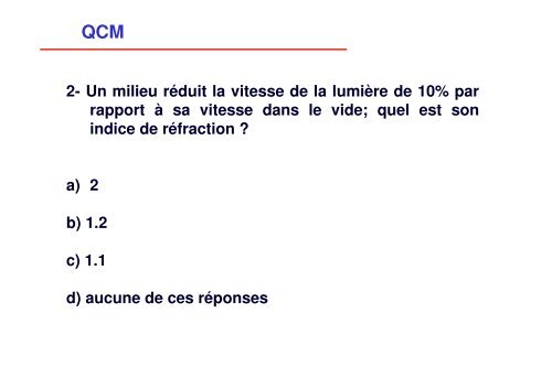 Objectifs des EA2 OPTIQUE GEOMETRIQUE