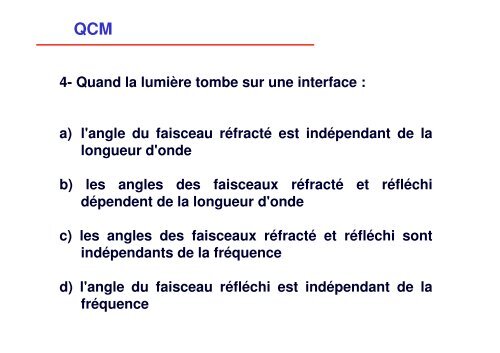 Objectifs des EA2 OPTIQUE GEOMETRIQUE