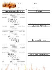 Character Sheet and Cheat Sheet - Arc Dream Publishing