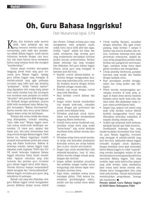 Majalah Santunan edisi Juni 2011 - Kementerian Agama Prov Aceh