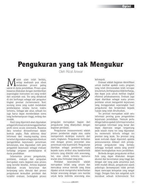 Majalah Santunan edisi Juni 2011 - Kementerian Agama Prov Aceh