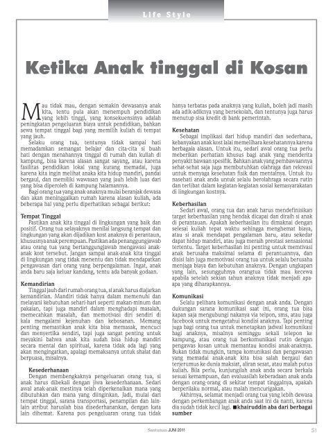 Majalah Santunan edisi Juni 2011 - Kementerian Agama Prov Aceh