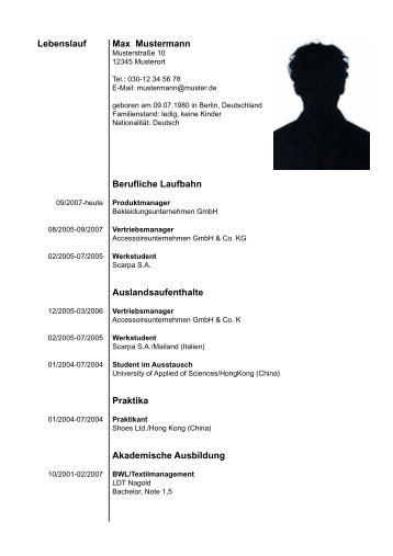 Beispiel Lebenslauf Jobs TextilWirtschaft Beispiel Lebenslauf Jobs TextilWirtschaft