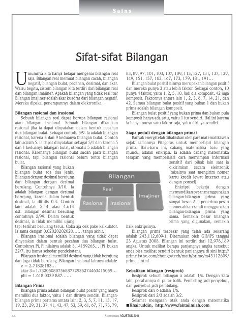 Majalah Santunan edisi Agustus 2011 - Kementerian Agama Prov ...