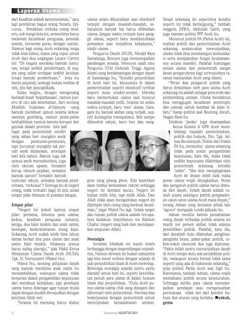 Majalah Santunan edisi Agustus 2011 - Kementerian Agama Prov ...