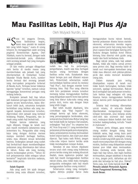 Majalah Santunan edisi November 2011 - Kementerian Agama Prov ...