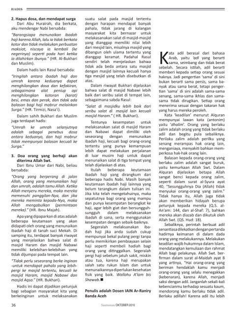 Majalah Santunan edisi Oktober 2010 - Kementerian Agama Prov ...