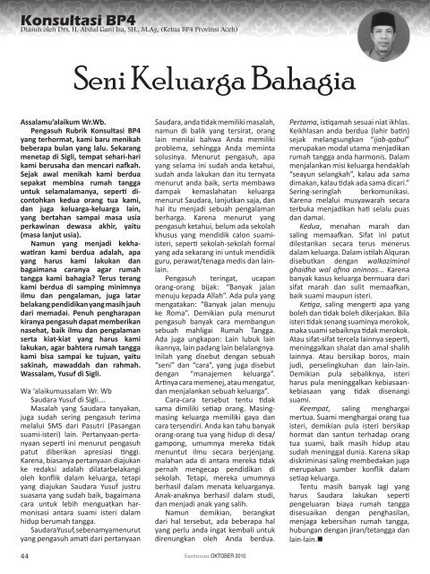 Majalah Santunan edisi Oktober 2010 - Kementerian Agama Prov ...