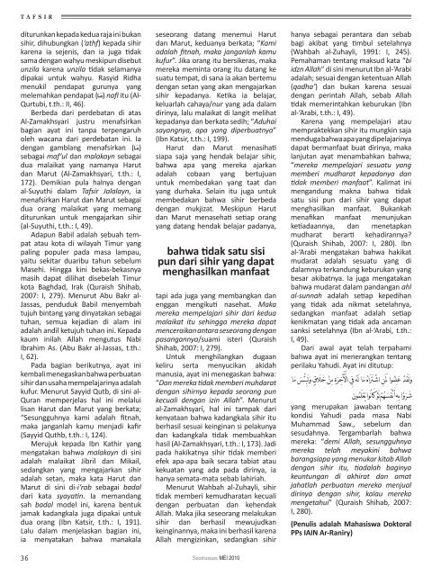 Majalah Santunan edisi Mei 2010 - Kementerian Agama Prov Aceh