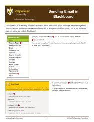 Sending Email in Blackboard