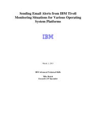 Sending Email Alerts from IBM Tivoli Monitoring Situations for ...