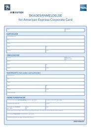 SKADESANMELDELSE for American Express Corporate Card