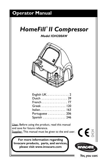 HomeFill®II Compressor - Invacare