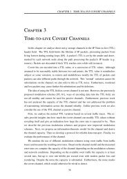 Chapter 3 Time-to-live Covert Channels - CAIA