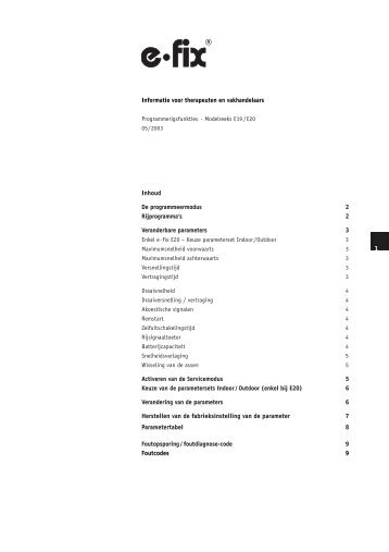 Programmeren en foutmeldingen E20.pdf - Invacare
