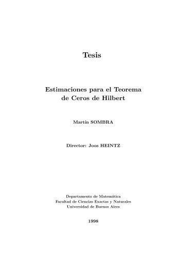 Estimaciones para el Teorema de Ceros de Hilbert