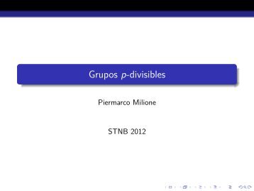 Grupos p-divisibles