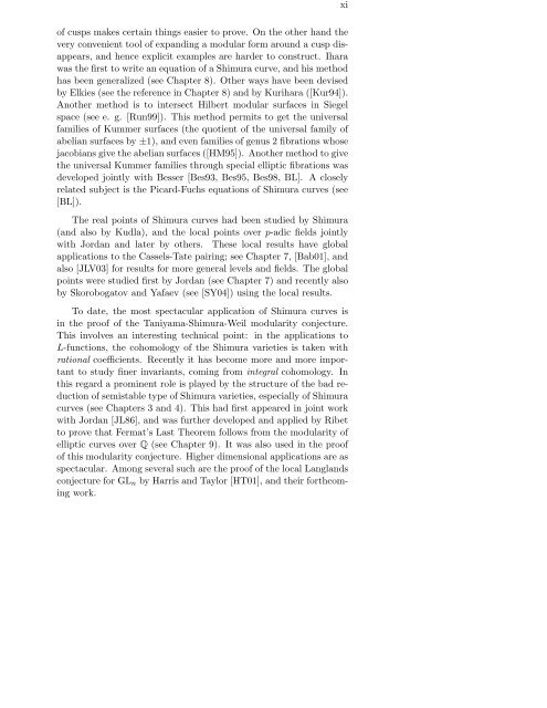 CORBES DE SHIMURA I APLICACIONS - Universitat de Barcelona