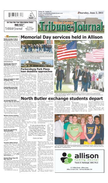 Memorial Day services held in Allison - Butler County Tribune-Journal