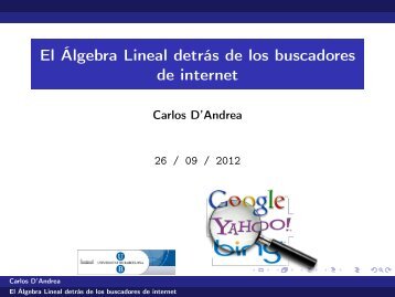 El Álgebra Lineal detrás de los buscadores de internet