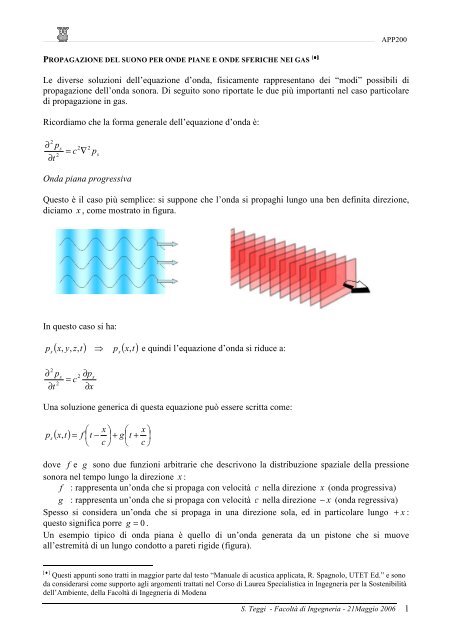 APP200- Onde piane e onde sferiche