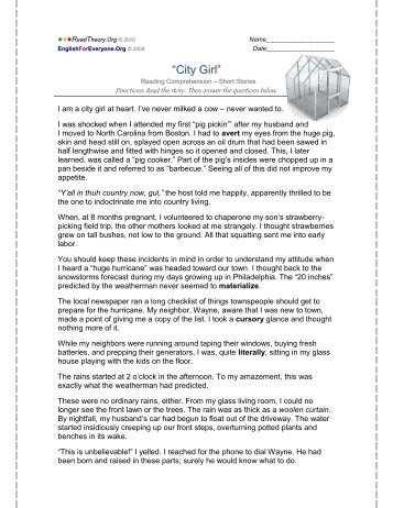 “City Girl” - English for Everyone